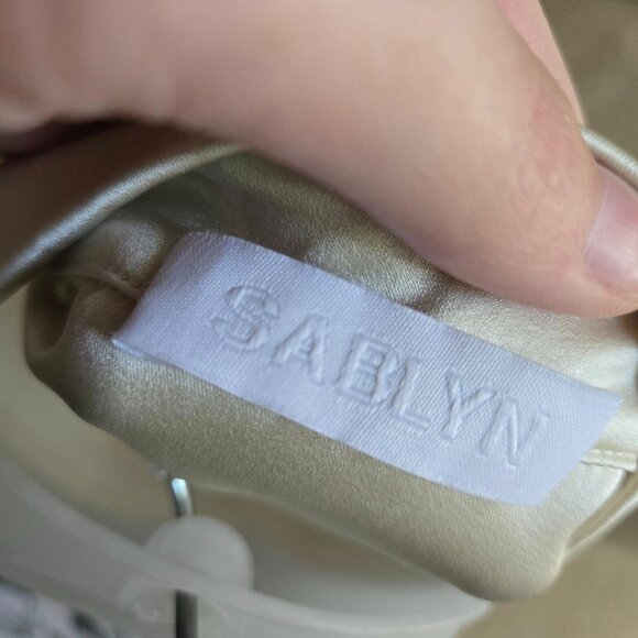 SABLYN Vincent B Slim Fit Button Down Top in Gardenia Size XS - Picture 13 of 14